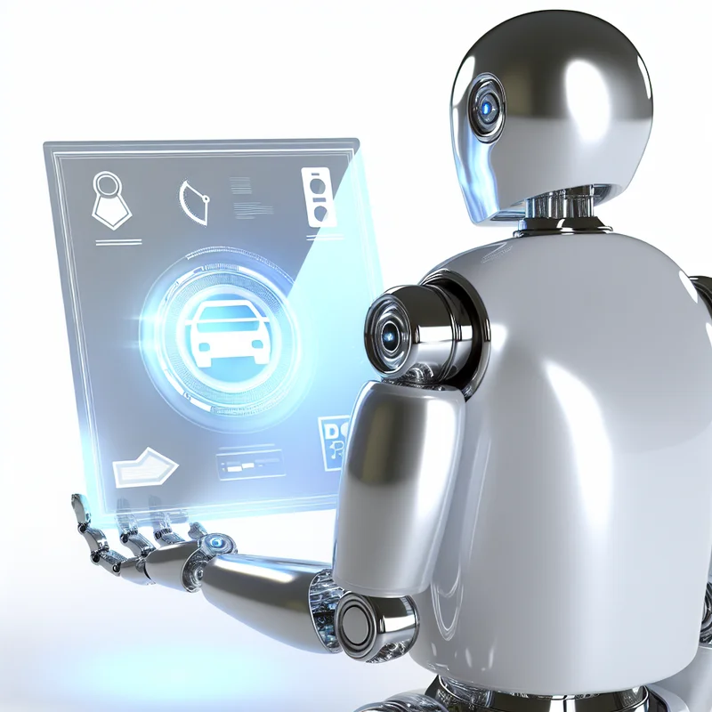 A visual representation of Transforming Transportation with Artificial Intelligence featuring AI technologies and industry-specific elements.