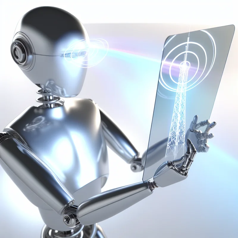 A visual representation of Harnessing AI in Telecommunications: Transforming Connectivity and Customer Experience featuring AI technologies and industry-specific elements.