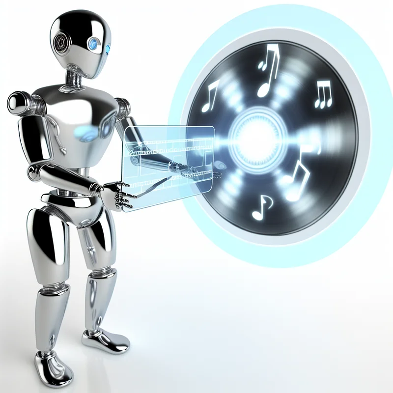 A visual representation of AI Transformations in Media and Entertainment: Opportunities and Challenges featuring AI technologies and industry-specific elements.