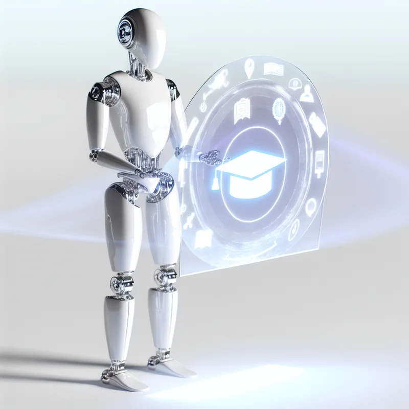 A visual representation of Harnessing AI for Education: Transforming Learning and Teaching featuring AI technologies and industry-specific elements.