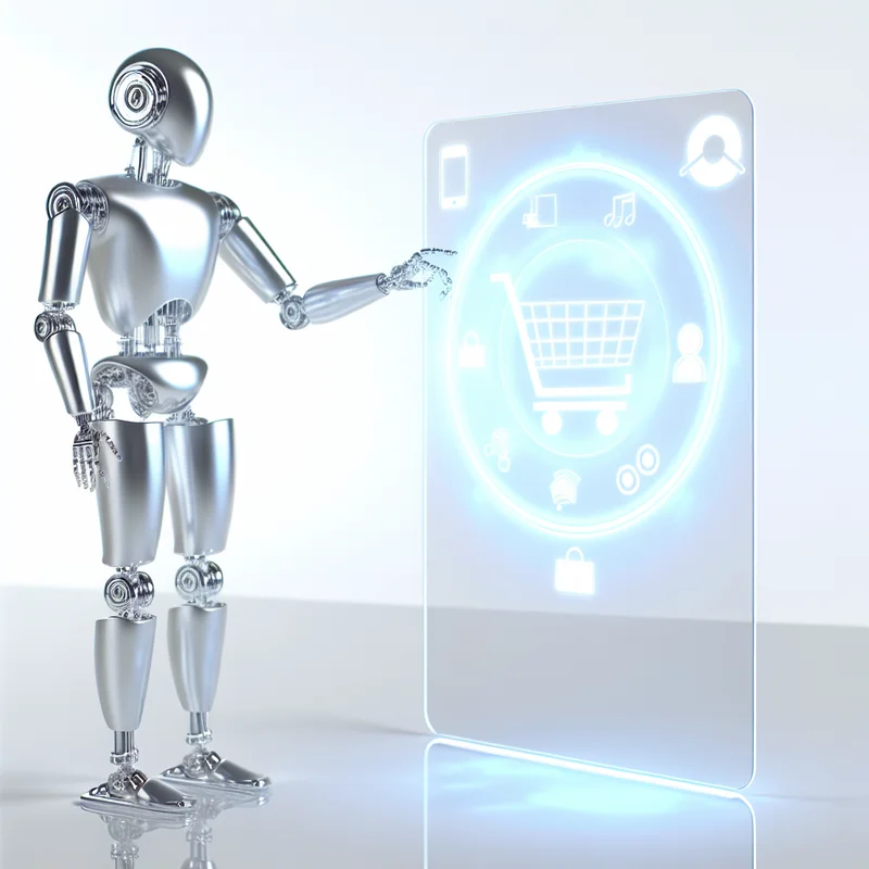 A visual representation of Harnessing AI for Retail: Transforming the Customer Experience and Operational Efficiency featuring AI technologies and industry-specific elements.